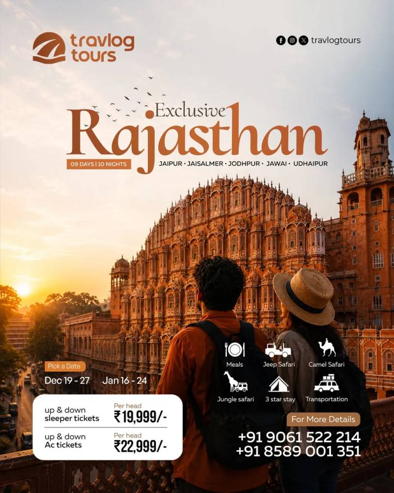 Poster for Rajasthan with a jungle safari